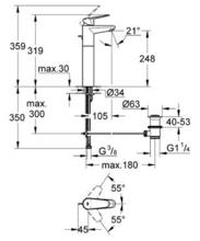 Grohe EURODISC COSMO Basin Mixer