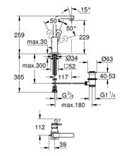 GROHE 23297000 QUADRA Basin Mixer with PUW : HIGH PRESSURE