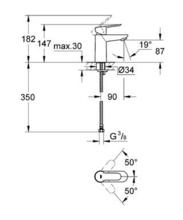 Grohe 23330 BAU EDGE Basin Mixer smooth body **offer**