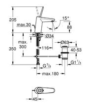 23425 EURODISC Joystick SIngle Lever Basin Mixer