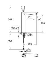 23428 EURODISC Joystick Single Lever Basin Mixer 