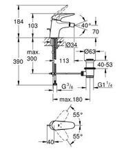 GROHE 23720003  EUROSTYLE Bidet Mixer solid lever PUW