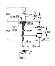 GROHE 24036 EURODISC Joystick S size Single Lever Bidet Mixer