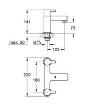 GROHE 25104 Lineare Deck Mounted Bath Filler