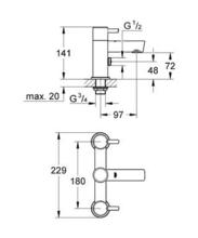 GROHE 25109000 Concetto Deck 2 hole Bath/Shower Mixer  suits HIGH or LOW pressure