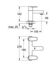 GROHE 25132002 EUROPLUS Bath Filler deck mounted