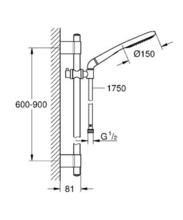 ** 1 only  ** GROHE 27275 RAINShower ECO Shower Set