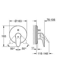 Grohe EUROSTYLE 29099LS3/35501 Bath/Shower Mixer built in WHITE (with RAPIDO E body)