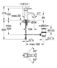 ** 1 only  ** GROHE 32144000  SPA ALLURE Basin Mixer LOW PUW 