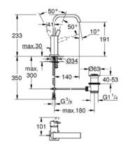 32146000  ALLURE Basin Mixer U Spout PUW