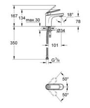 GROHE 32186 Basin Mixer 1/2inch NO waste