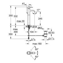 32248000 ALLURE HIGH BOWL Basin Mixer PUW