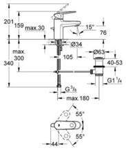 GROHE 32612002  EUROPLUS Basin Mixer 1/2 inch with PUW