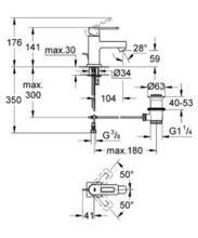 Grohe 32631 32632 QUADRA Basin Mixer with PUW