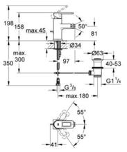 GROHE 32636000 QUADRA Bidet Mixer with PUW