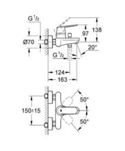 GROHE 32831  EUROSMART COSMO Basin Mixer with S Unions