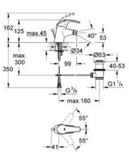 GROHE 32929002  EUROSMART Bidet Mixer with PUW