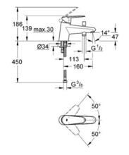 Grohe EURODISC COSMO 33192002 1 hole Bath/Shower Mixer