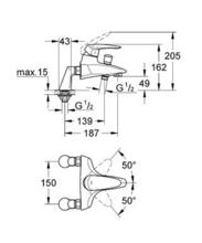 Grohe 33392002 EURODISC COSMO Bath Mixer