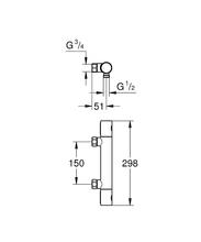 Grohe 34268002 Grohtherm 1000 COSMO M Thermostatic Shower mixer (no unions)