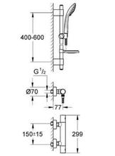 <font color=red>for HIGH pressure </font>GROHE 34286 34321 Grohtherm 1000 COSMO Thermo Shower & Euphoria Kit 