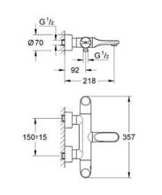 34327  VERIS Thermostatic Bath/Shower Mixer