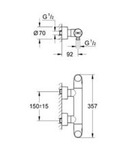 34330  VERIS Thermostatic Shower Mixer