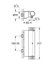 GROHE 34469001 Grohtherm 2000  Thermostatic Shower Mixer exposed