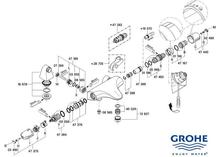 Grohe 34479 Grohtherm 3000 Bath/Shower mixer with deck pillars, spare parts