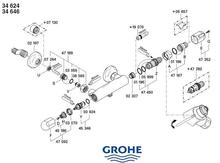 Grohe 34624 34646 Grohtherm 1000 exposed shower mixer spare parts