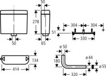 GROHE Adagio Cistern SIDE INLET + button