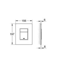 Grohe 38845 COSMO Glass dual flush plate