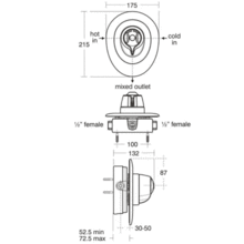 A3102AA A5782AA CTV built in thermostatic valve chrome, optional shower kit