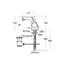 A4268AA MELANGE Single Lever Bidet Mixer