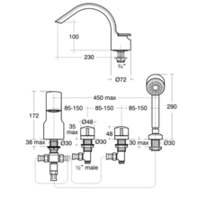 A4335AA MELANGE Dual Control Bath/Shower Mixer