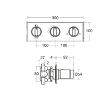 Ideal Standard A5597AA MOMENTS 3 control 2-Outlet Shower Valve
