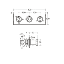 Ideal Standard   A5600AA SILVER Thermostatic Mixer. 3 way diverter