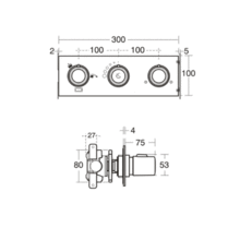 Ideal Standard A5604AA ATTITUDE 3 control 3-Outlet Shower Valve