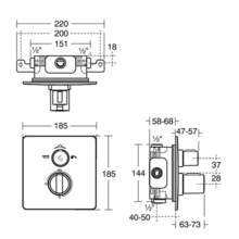 <font color=red>one only </font> SOTTINI ALCHEMY (by Ideal Standard) A5800AA Thermostatic Shower Valve built in