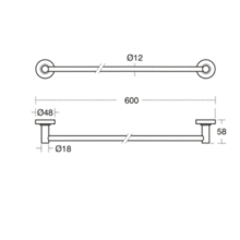 Ideal Standard   A9118AA IOM 60cm Towel Rail