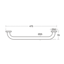 Ideal Standard   A9126AA IOM 300mm Grab Rail