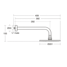 B9437 B9438 IDEALRAIN 200mm HeadShower