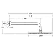 Ideal Standard B9443 IDEALRAIN 300mm HeadShower ONLY **2 left**