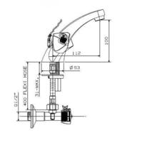 end of line: 293 COBRA CARINA CLASSIC  1 Hole Basin Mixer with Pop up Waste