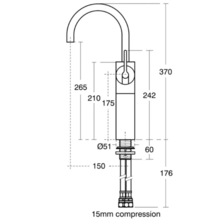 Ideal Standard   E0069AA SILVER Vessel Basin Mixer (No PUW) Chrome