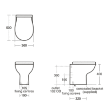CREATE Back to Wall WC Pan