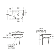 E304501 Create  EDGE   Basin 45cm