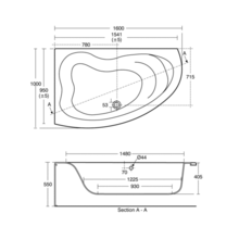 E317601 E317701 CREATE Offset Corner Bath