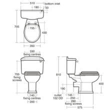 REFLECTIONS close coupled WC pan & cistern