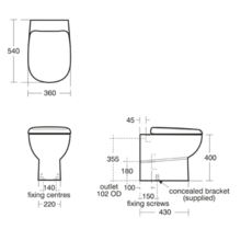 E622101   Back To Wall WC Pan